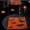 13"x13" Halloween Napkins, Orange with Black Bats, 30 Count - HOSTAGILLE Limited Edition view 2