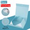 BoxSkivra 3 Pack 19x16x6 Inch Extra Magnetic Large Gift Box with Lids for Presents Blue Large Gift Box with Ribbon Foldable Gift Boxes with Shredded Paper Jumbo Box for Bridesmaid Proposal view 4