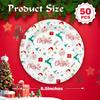 Charmount 50pcs Christmas Paper Plates, 8.5" Disposable Christmas Party Plates Set, Plates for Party Supplies, Dessert Plates Tableware Decorations view 2