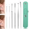 2024 New Earwax Cleaner Tool Set, Ear Wax Removal Tool Ear Cleaning Kit, Upgrade Portable Ear Pick Earwax Removal Tool Ear Cleaning Kit with Storage Box (Green) view 1