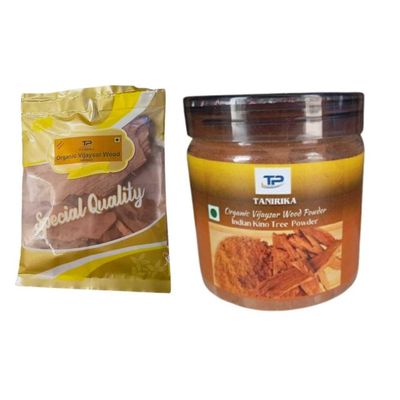 Tanirika Combo of Vijaysar Herbal Wood Pices & Vijaysar Herbal Wood Powder /100% Natural - 200GM & 200GM