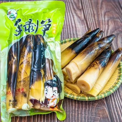 Instant handpeeled bamboo shoots, Spicy pickled pepper crispy bamboo shoots 500g(17.64oz), Fresh pickled vegetable snacks, Side dishes, Healthy leisure snacks, Chinese latiao (Old Soup Flavor,1 bag)