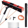 Window Cleaning Pole Water-Fed Telescopic Brush Extendable Cleaning Conservatory Roof Cleaning Window Cleaner Kit for Photovoltaic Panel Cleaning Trucks(50cm Brush Head,10M) view 1