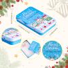 Thuodo 16 PCS Christmas Gift Card Tin Holder Boxes with Lids for Christmas Holiday Gift Box Set Metal Tin Small Boxes Stocking Stuffers Xmas Party Favors view 2