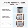 IRISMORII Washable Mens Leakproof Incontinence Underwear Bladder Leak Protection Instant Absorbency 60 ML Boxer Briefs (Gray XXL) view 3