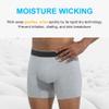 IRISMORII Washable Mens Leakproof Incontinence Underwear Bladder Leak Protection Instant Absorbency 60 ML Boxer Briefs (Gray XXL) view 4