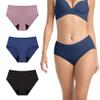 IRISMORII Incontinence Underwear for Women Washable Leak Proof Panties Adult Absorbent Protective Briefs Cotton 3Pack(Black, Blue, Cherry, XXL) view 1