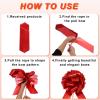uxcell 20pcs 8 Inch Giant Large Pull Bow Gift Wrapping Organza Bows Ribbon Wine Red for Wedding Baskets Presents Christmas view 3