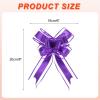 uxcell 10pcs 8 Inch Giant Large Pull Bow Gift Wrapping Organza Bows Ribbon Purple for Wedding Baskets Presents Christmas view 2