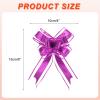 uxcell 10pcs 6 Inch Large Pull Bow Gift Wrapping Organza Bows Ribbon Rose Red for Wedding Baskets Presents Christmas view 2