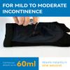 IRISMORII Mens Incontinence Underwear Washable Leak and Odor Protection 60ml Absorbency Covered Waistband Boxer Briefs 3 Pack (3 Black, 2XL) view 2