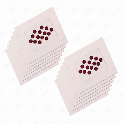 VAMA Fashions Premium Velvet Round Shape Black Border Sticker Sketch Kumkum Dark Maroon Bindi for Women - 12 Cards (7mm Medeium Size Sindoor Bindi Sticker)