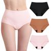 IRISMORII Womens Washable Incontinence Underwear Bladder Leak Proof Odor Control Briefs 56 ml Absorbency Panties 3 Pack (Black-Brown-Pink, 2XL) view 1