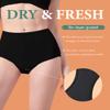 IRISMORII Womens Washable Incontinence Underwear Bladder Leak Proof Odor Control Briefs 56 ml Absorbency Panties 3 Pack (Black-Brown-Pink, 2XL) view 3