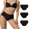 IRISMORII Adult Womens Incontinence Protective Underwear Washable Bladder Leak Proof Postpartum Panties 56ml Absorbency 3 Pack (3 Black, XL) view 1