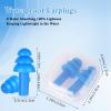 24 Pair Blue Ear Plugs - NRR 29dB Reusable Silicone Ear Plugs with Plastic Cases for Sleeping, Noise Cancelling, Concerts, Shooting, Swimming view 2