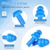 24 Pair Blue Ear Plugs - NRR 29dB Reusable Silicone Ear Plugs with Plastic Cases for Sleeping, Noise Cancelling, Concerts, Shooting, Swimming view 3