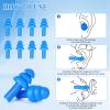 24 Pair Blue Ear Plugs - NRR 29dB Reusable Silicone Ear Plugs with Plastic Cases for Sleeping, Noise Cancelling, Concerts, Shooting, Swimming view 4