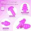 24 Pair Rose Red Ear Plugs - NRR 29dB Reusable Silicone Ear Plugs with Plastic Cases for Sleeping, Noise Cancelling, Concerts, Shooting, Swimming view 3