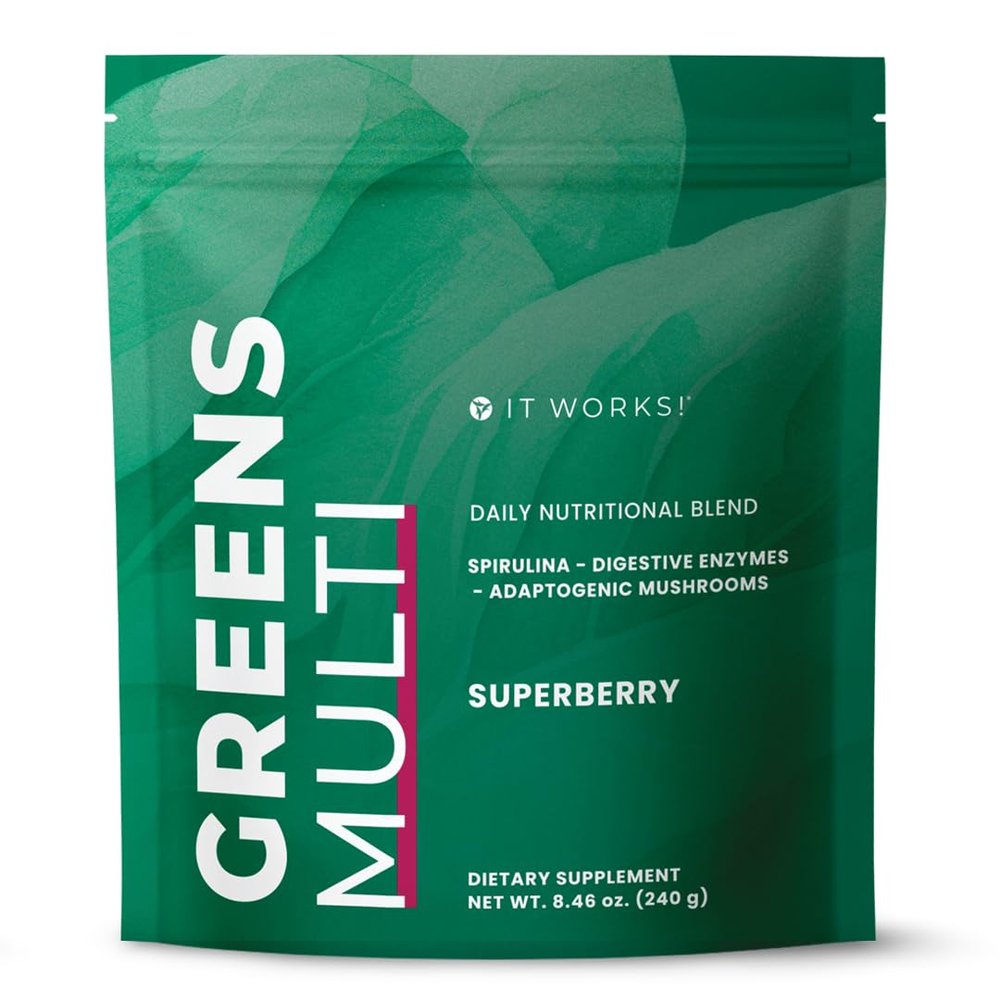 Greens Multi (Superberry Flavor) | Daily Nutritional Blend with Vitamins, Prebiotics & Probiotics | 8g Single Scoop