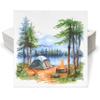 100 Pcs Camping Cocktail Napkins Disposable Paper One Happy Camper Beverage Napkin for Watercolor Tent Hiking Campfire Camp Adventure Party Supplies view 1