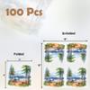 100 Pcs Camping Cocktail Napkins Disposable Paper One Happy Camper Beverage Napkin for Watercolor Tent Hiking Campfire Camp Adventure Party Supplies view 2