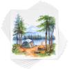 100 Pcs Camping Cocktail Napkins Disposable Paper One Happy Camper Beverage Napkin for Watercolor Tent Hiking Campfire Camp Adventure Party Supplies view 4