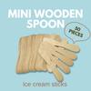 50pcs Mini Wooden Spoons, Disposable Wooden Ice Cream, Dessert Spoons, Mini Disposable Tasting Spoons 3 inches view 4