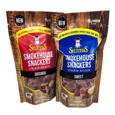 Lebanon Bologna Smokehouse Snackers, Original (10 oz bag) and Sweet Flavor (10 oz bag)