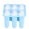aqxreight Ice Cream Making, Reusable DIY Ice Cream with PP Long Handle for Freezing Foods, Food Grade Silicone Blue, Household Ice Cream for Juice, Yogurt, Pudding (6 Sticks) view 1