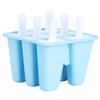 aqxreight Ice Cream Making, Reusable DIY Ice Cream with PP Long Handle for Freezing Foods, Food Grade Silicone Blue, Household Ice Cream for Juice, Yogurt, Pudding (6 Sticks) view 3