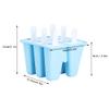 aqxreight Ice Cream Making, Reusable DIY Ice Cream with PP Long Handle for Freezing Foods, Food Grade Silicone Blue, Household Ice Cream for Juice, Yogurt, Pudding (6 Sticks) view 4