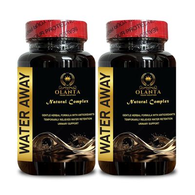 Water Away Supplement - Natural Water Away Pills, Herbal Water Relief Diuretic Pills, Natural Diuretics for Water Retention, Water Flush - 2 Bottle 120 Capsules