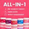 AminoLean Pre Workout Powder, Amino Energy with Natural Caffeine from Green Tea, Vegan BCAA Amino Acids, Cherry Lime (25 Serv) view 4