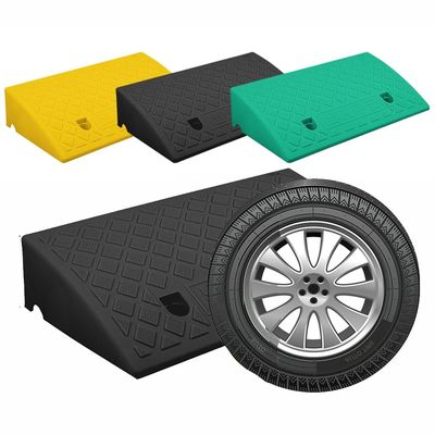 ZYXQQJ 3" 4" 5" Rise Rubber Curb Ramps, Threshold Ramp, Non-Slip Wheelchair Ramps, Portable Kerb Ramp Steps Pad for Driveway, Loading Dock, Sidewalk(Black,49x27x11cm)