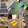 ZYXQQJ 3" 4" 5" Rise Rubber Curb Ramps, Threshold Ramp, Non-Slip Wheelchair Ramps, Portable Kerb Ramp Steps Pad for Driveway, Loading Dock, Sidewalk(Black,49x27x11cm) view 2