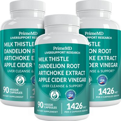 32-in-1 Liver Support with Milk Thistle Supplement Liver Detox with Silymarin, Artichoke Extract & Beetroot Powder Comprehensive Wellness Formula for Liver Cleanse 1426mg (270 count) (Pack of 3)