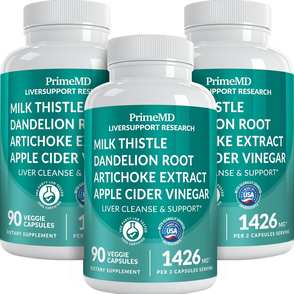 32-in-1 Liver Support with Milk Thistle Supplement Liver Detox with Silymarin, Artichoke Extract & Beetroot Powder Comprehensive Wellness Formula for Liver Cleanse 1426mg (270 count) (Pack of 3)