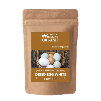 Blessfull Healing Organic Dried Egg White Powder 100% Pure Natural 100 Gram / 3.52 oz