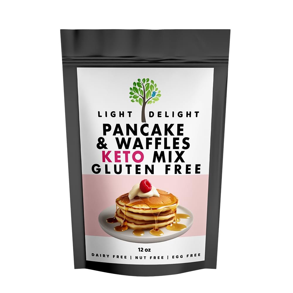 Gluten Free Dairy Free Nut Free Egg Free Pancake & Waffle Keto Mix Light Delight