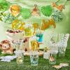 Boao 36 Sets Dinosaur Baby Shower Favors Watercolor Dinosaur Party Cups with Lids and Paper Straws 14 oz Dino Birthday Party Supplies Dino Disposable Clear Plastic Cups Bulk view 4