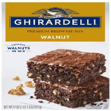 Walnut Premium Brownie Mix (Pack Of 1 Box) 17 Oz