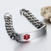 GLOMGORGE Mens Medical Alert Bracelet Medical Alert Medical Bracelet - Adjustable Link Stainless Steel Medical ID Bracelets, Engravable Medical Alert Bracelet view 4