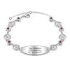 GLOMGORGE Medical Alert Bracelets For Women - Silver Medical Bracelet With Heart Chains, Stainless Steel Women ID Bracelets Engraved Emergency Information Bracelets view 2