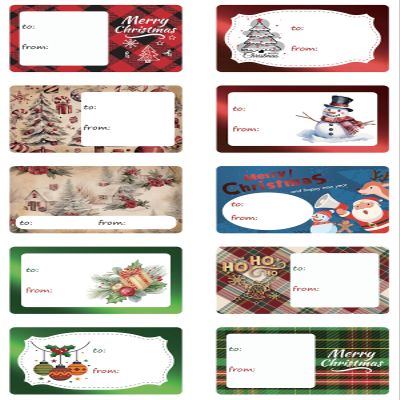 100 Count Large Foil Christmas Sticker Labels,Self Adhesive Gift Stickers Holiday Gift Name Decals for Present/Wrapping Paper Decorations