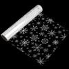 SULOLI 100 Ft x 32 In Christmas Cellophane Wrap Roll - Xmas Snowflakes Cellophane Wrap for Christmas Gift Baskets Flowers Party Decoration