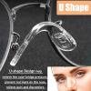5 pcs Eyeglasses Nose Pads,U Shaped Eyeglasses Nose Pads Screw-in Eyeglass Nose Piece Soft Silicone Nose pad for Eye Glasses Sunglass EyewearM Size view 3
