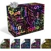 IdeaFlash Custom Gift Wrapping Paper with Name, Personalized Birthday Christmas Wrapping Paper Rolls with Text for Kids Friends Him Her Men Women for Birthday Wedding Party Xmas 58"x23" view 1