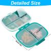 6 Pack Travel Pill Organizer 8 Compartments Portable Pill Case with Label Small Pill Container for Pocket Purse Medicine Storage Dispenser Waterproof Vitamin Holder Pill Supplement Case view 2