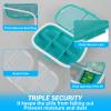 6 Pack Travel Pill Organizer 8 Compartments Portable Pill Case with Label Small Pill Container for Pocket Purse Medicine Storage Dispenser Waterproof Vitamin Holder Pill Supplement Case view 3